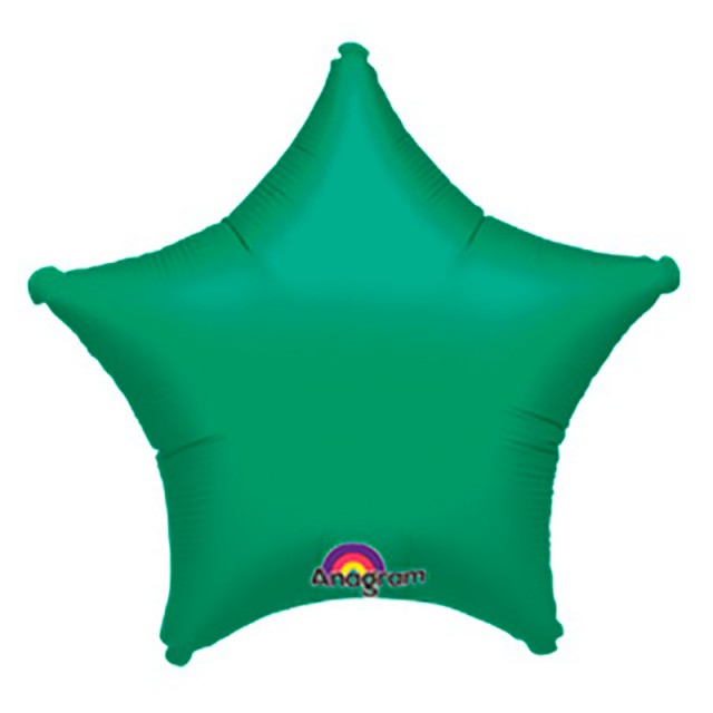 Фольгированный шарик звезда зеленого цвета 45 см