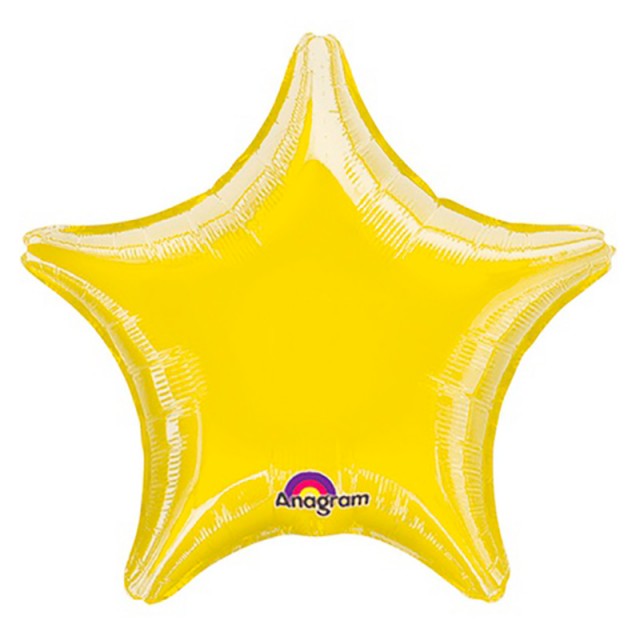 Фольгированный шарик звезда жёлтого цвета 45 см