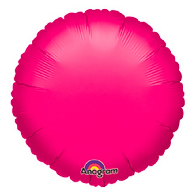 Фольгированный шар круг цвета фуксии 45 см