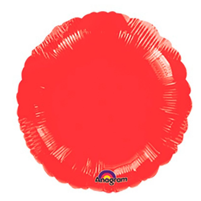 Фольгированный шар круг красный 45 см