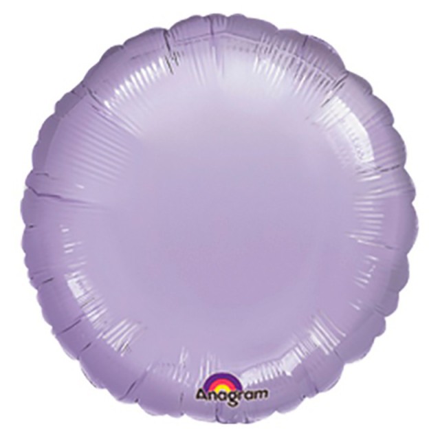 Фольгированный шар круг сиреневый 45 см - 1204-0021