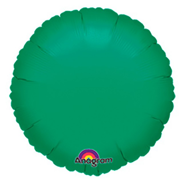 Фольгированный шар круг зелёный 45 см - 1204-0013