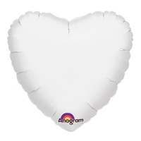 Фольгированный шар сердце белого цвета