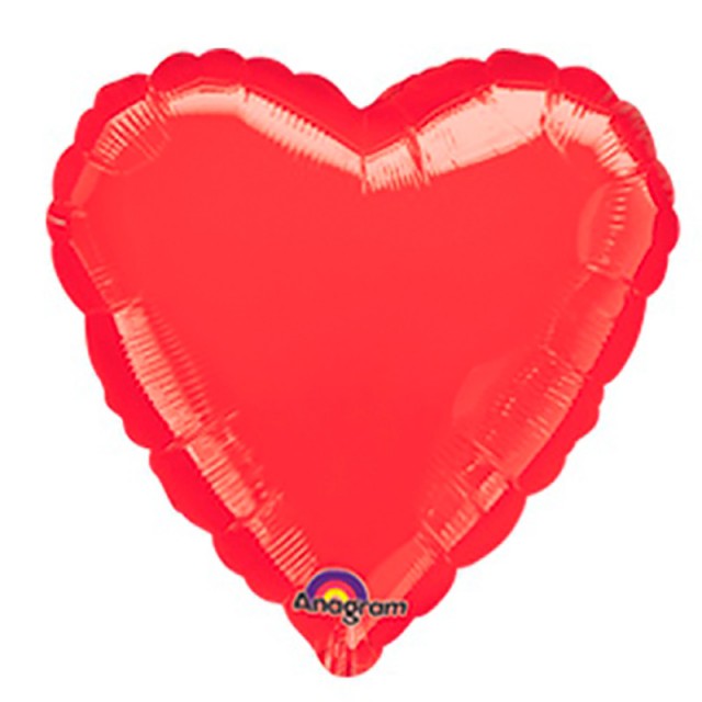 Фольгированный шар сердце красного цвета - 1204-0034
