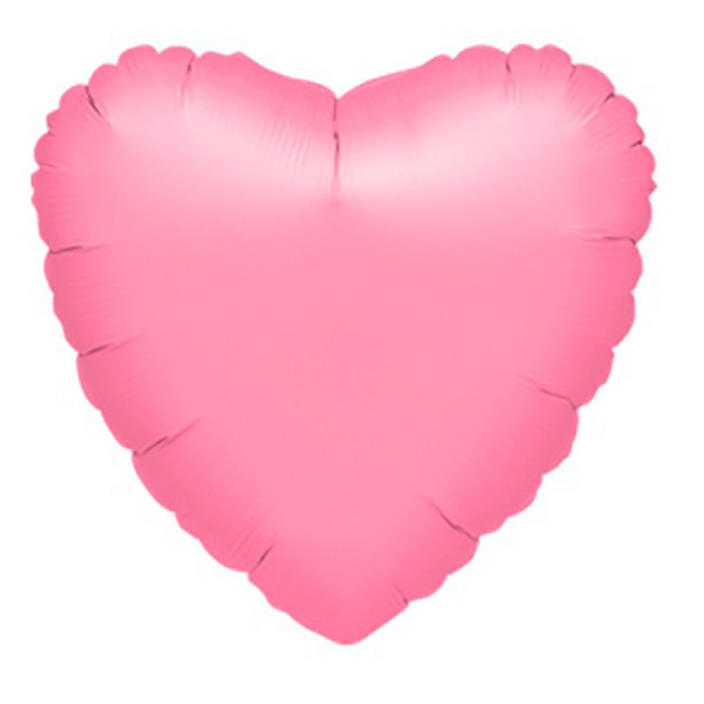 Фольгированный шар сердце розового цвета
