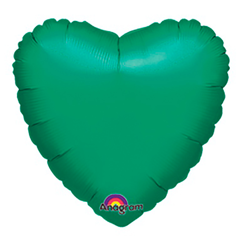 Фольгированные шары сердца зеленые