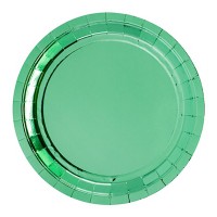 Праздничные тарелки фольгированные мятного цвета 6 шт 23 см