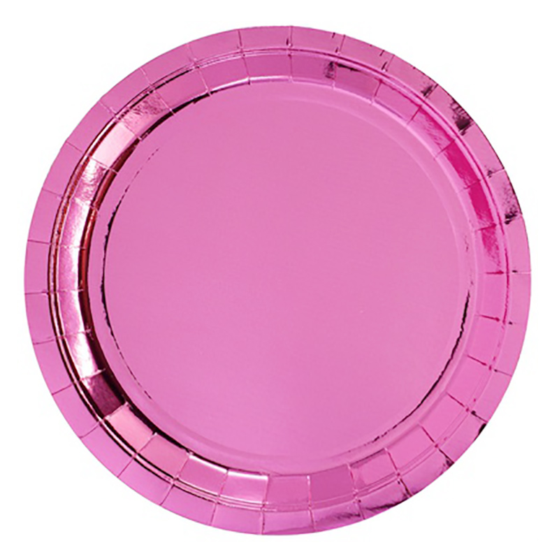 Тарелки для детского праздника розового цвета