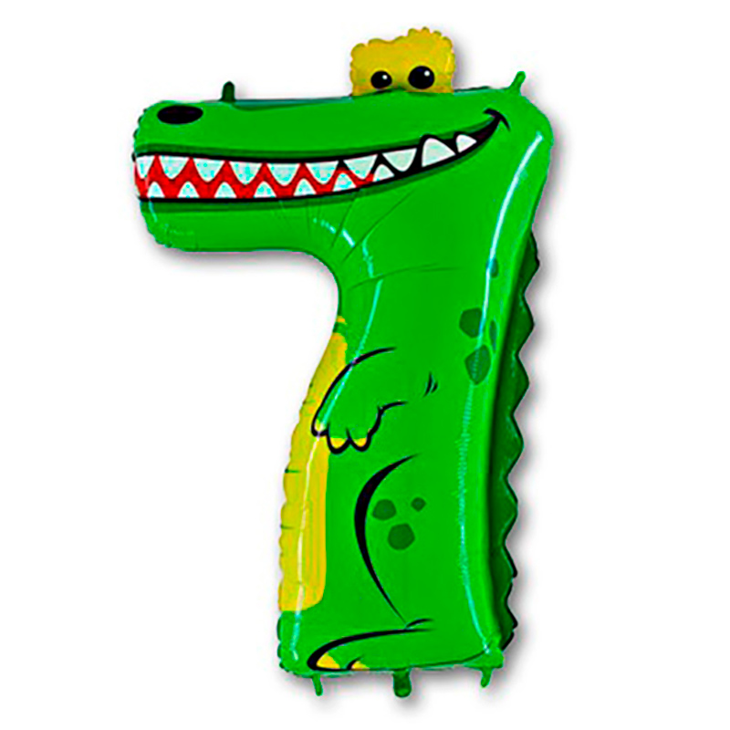 Шары цифры животные крокодил 1