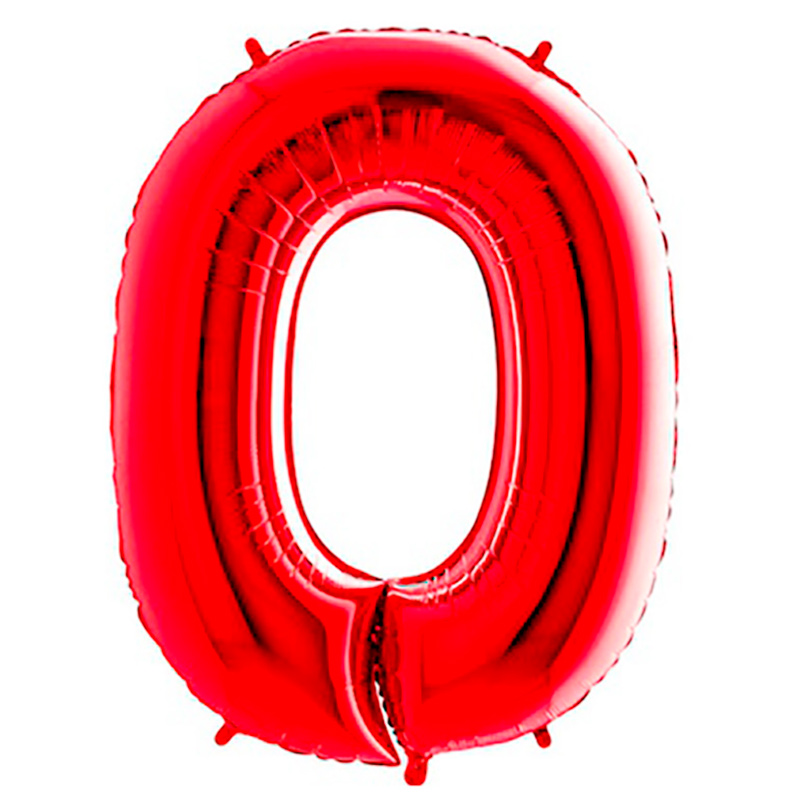 Фольгированные шарики цифры красные