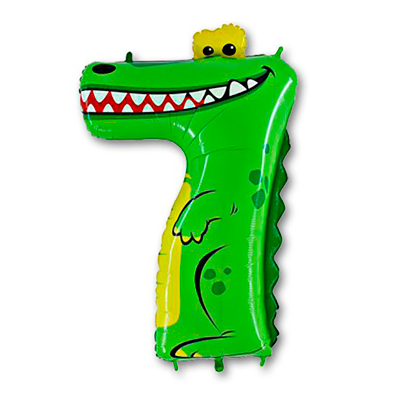 Шар цифра 7 в форме крокодила 1