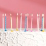 Свечи на день рождения в полоску