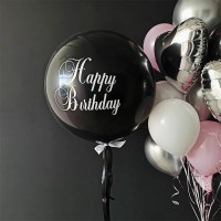 Компизиция с большим воздушным шаром на день рождения
