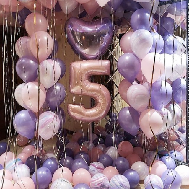 Фотозона из шаров на день рождения девочке 5 лет - 4016