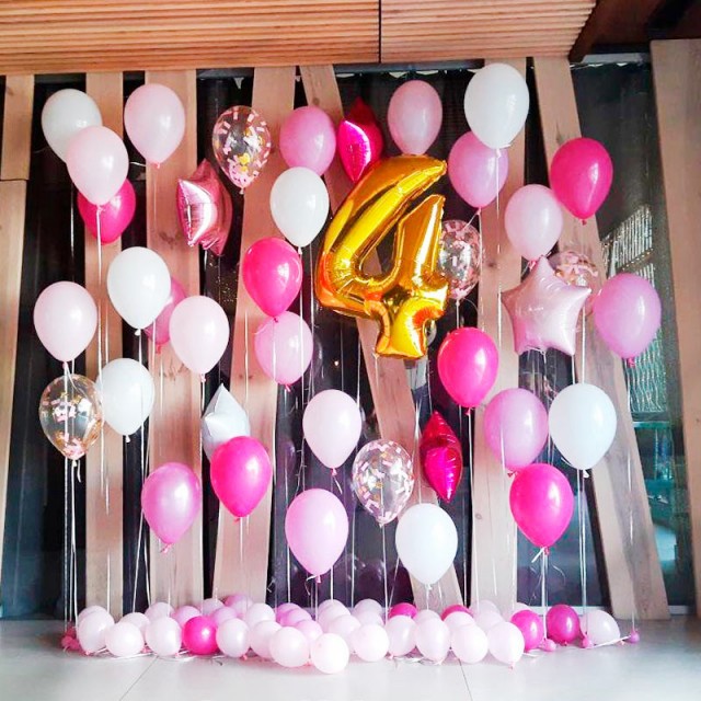 Фотозона из воздушных шаров на день рождения 4 года