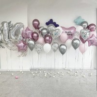 Стена из шаров для фотосессий на день рождения
