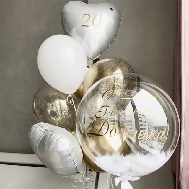 Букет из шаров гелевых для дочери на день рождения - 35014