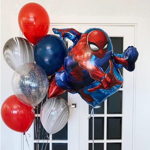 Фонтан воздушных шариков Человек паук
