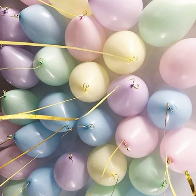 Воздушные шары под потолок разноцветного цвета 10 шт - 2019