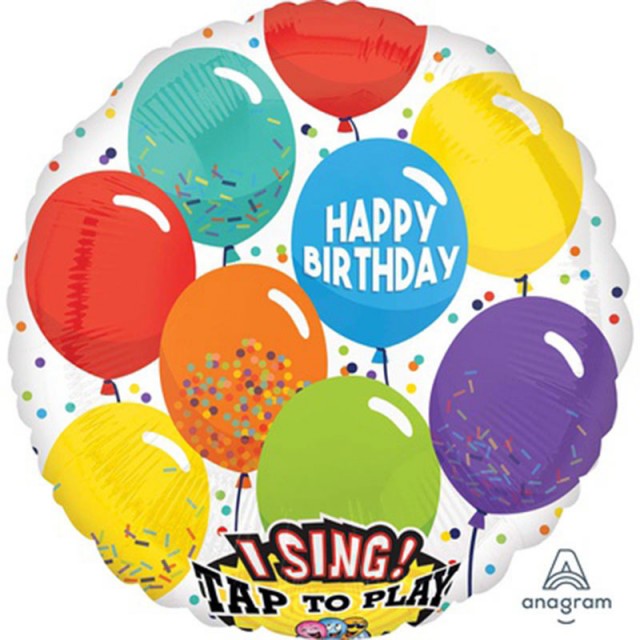 Музыкальный воздушный шар С Днём Рождения шарики