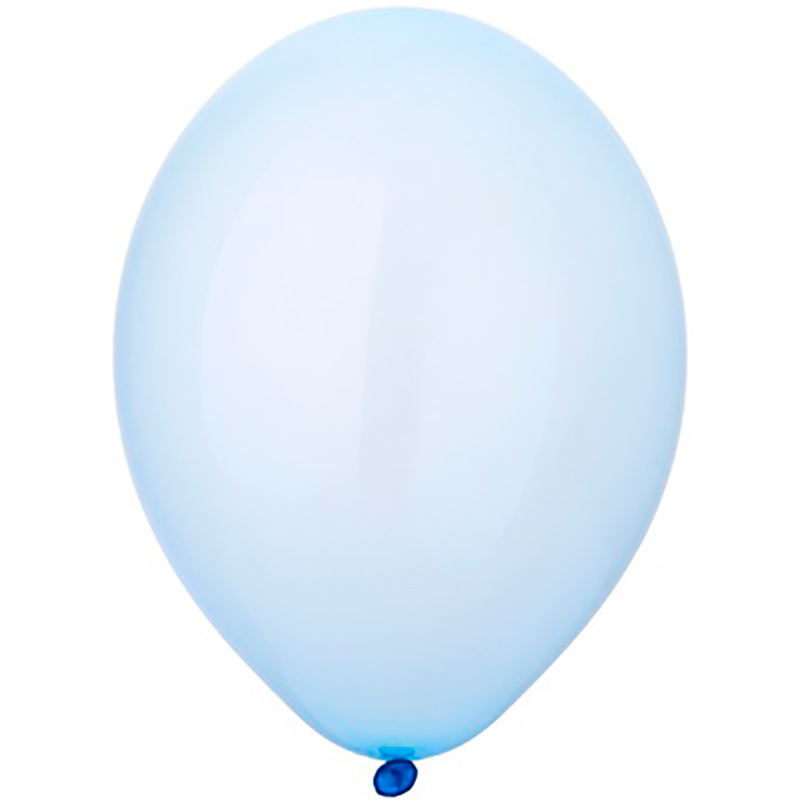 Прозрачный шарик светло голубого цвета с гелием - 1
