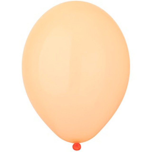 Прозрачный шарик светло оранжевого цвета с гелием