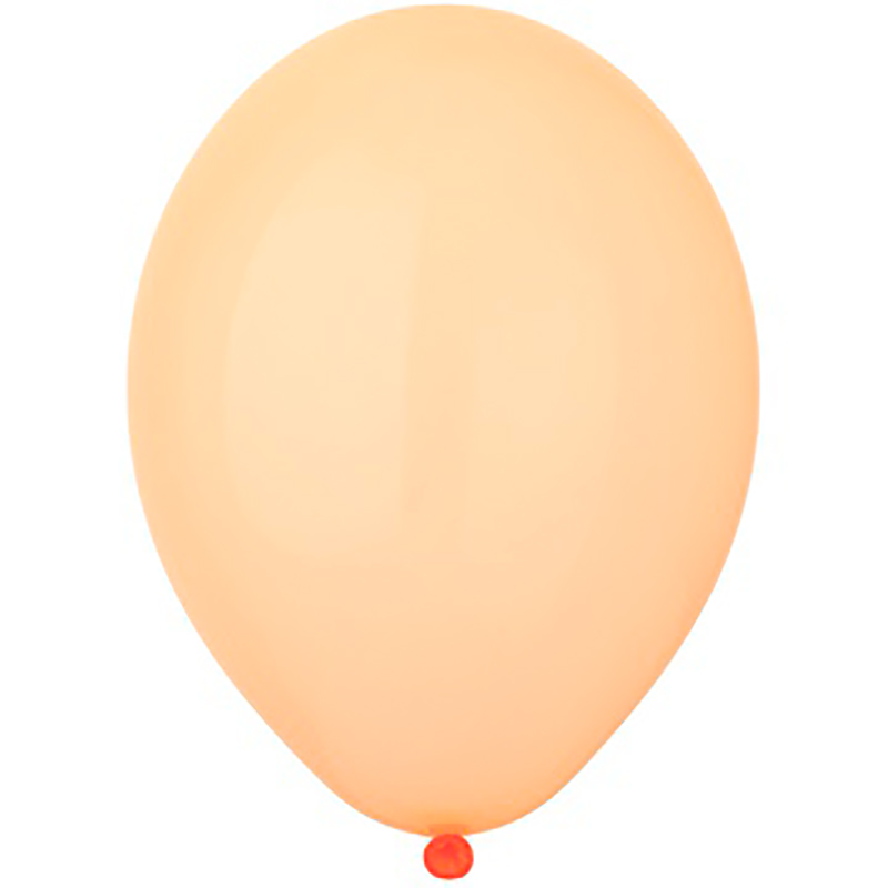 Прозрачный шарик светло оранжевого цвета с гелием - 1