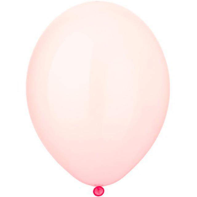 Прозрачный шарик светло розового цвета с гелием