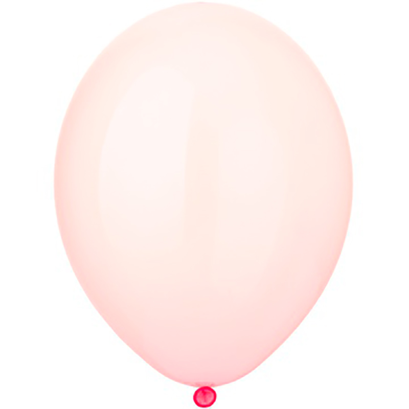 Прозрачный шарик светло розового цвета с гелием - 1