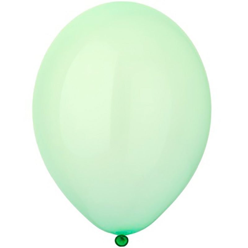 Прозрачный шарик светло зеленого цвета с гелием - 1