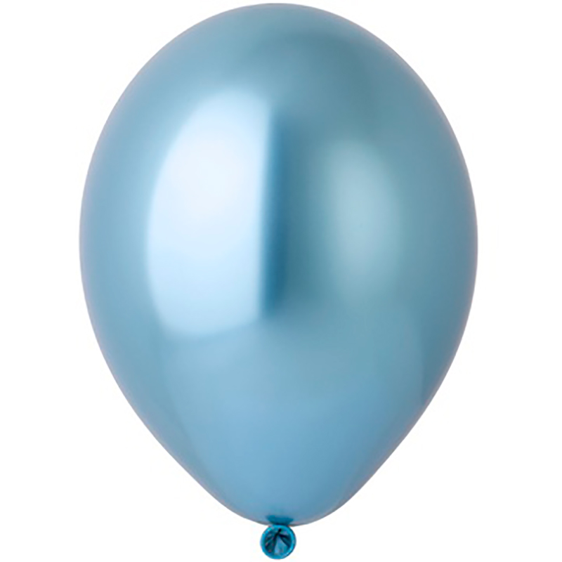 Шарик хром голубого цвета с гелием - 1