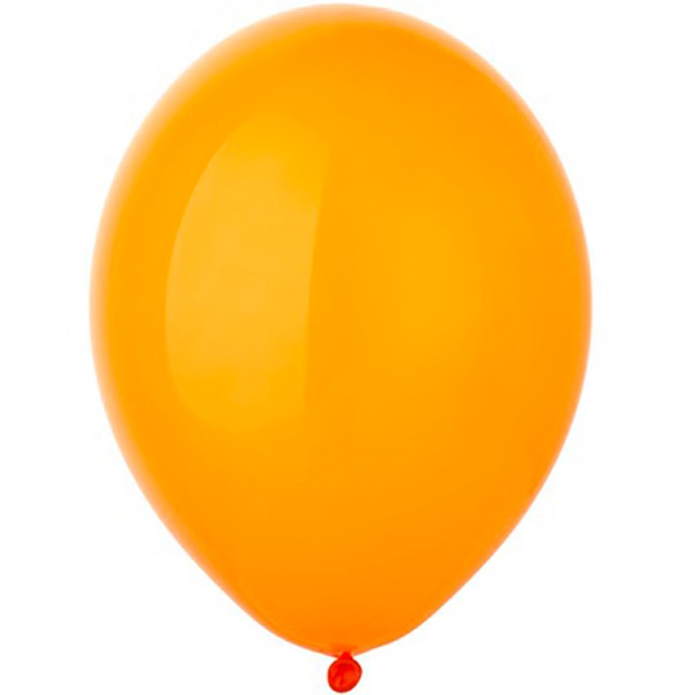 Воздушный шар кристалл оранжевого цвета с гелием