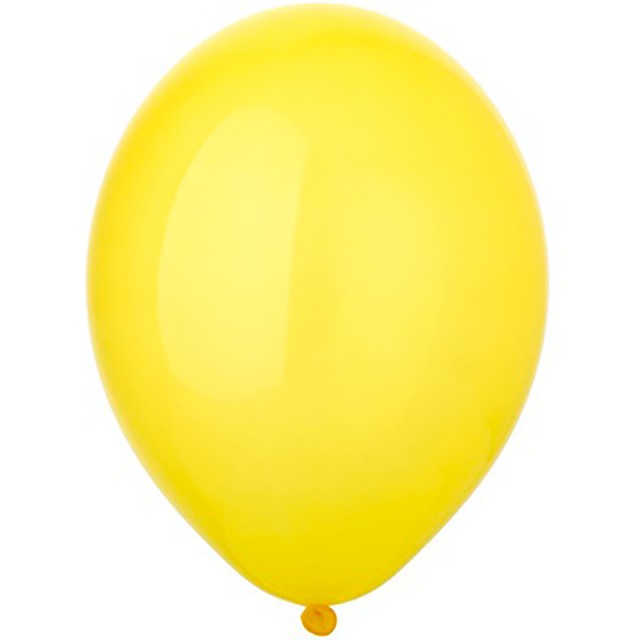 Воздушный шар кристалл желтого цвета с гелием