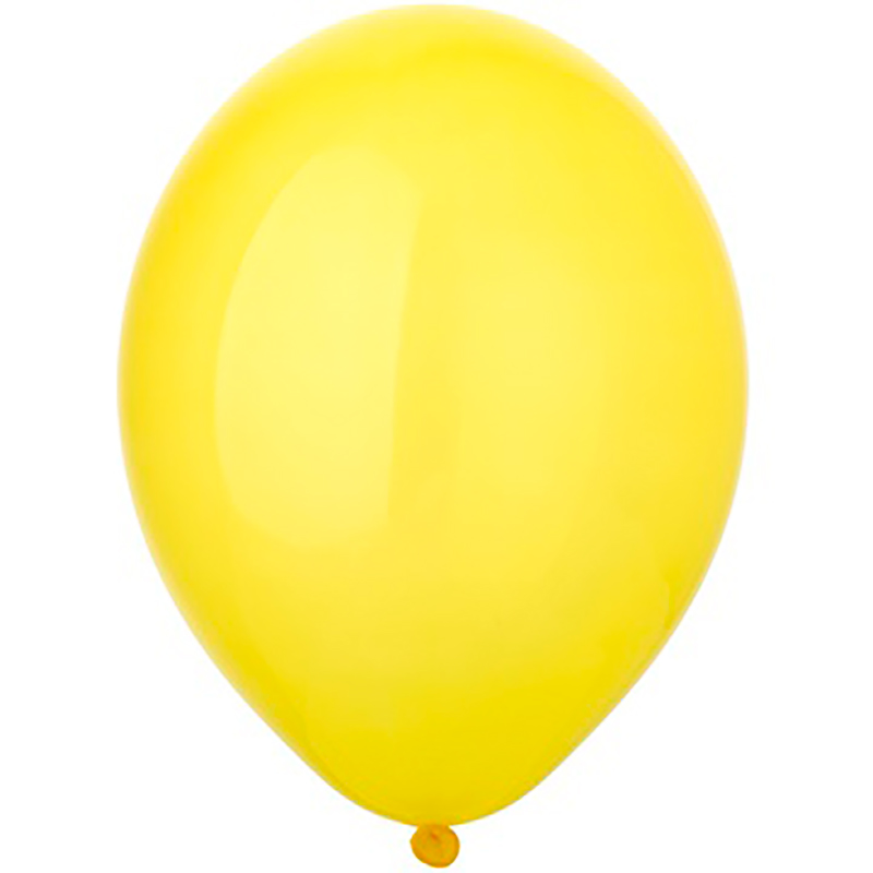 Воздушный шар кристалл желтого цвета с гелием - 1