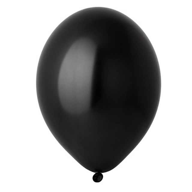 Воздушный шар черный металлик с гелием