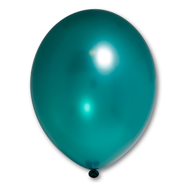 Воздушный шар лазурный металлик с гелием - 1102-1087