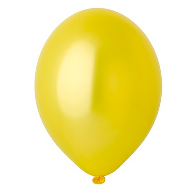 Воздушный шар жёлтый металлик с гелием
