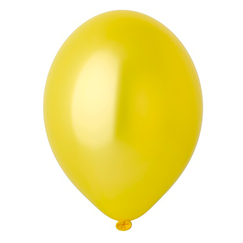 Воздушный шар жёлтый металлик с гелием - 1102-0053