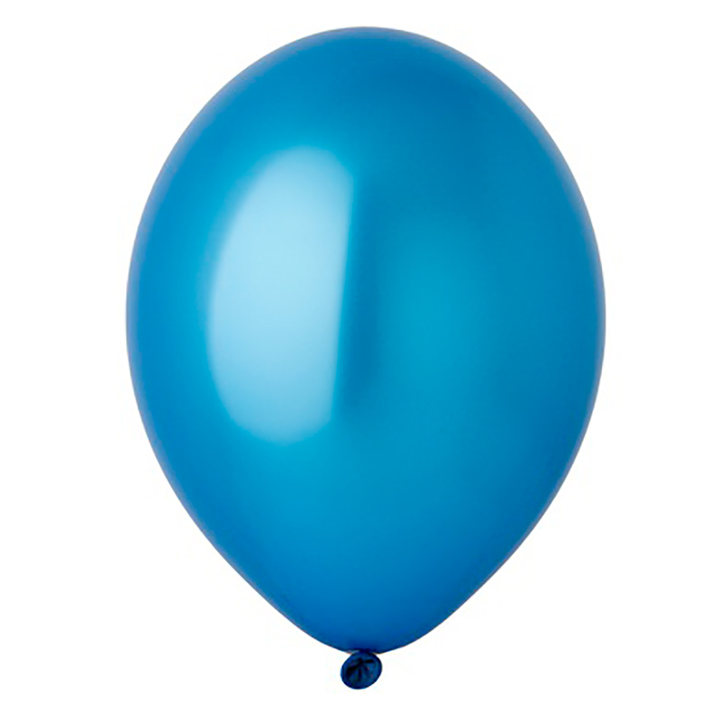 Воздушный шар небесно синий металлик с гелием - 1