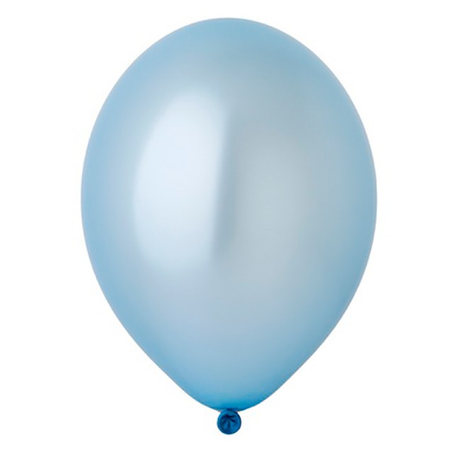 Воздушный шар нежно голубой металлик с гелием