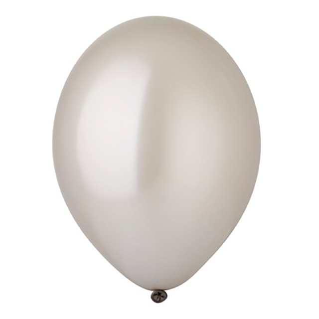 Воздушный шар серебряный металлик с гелием