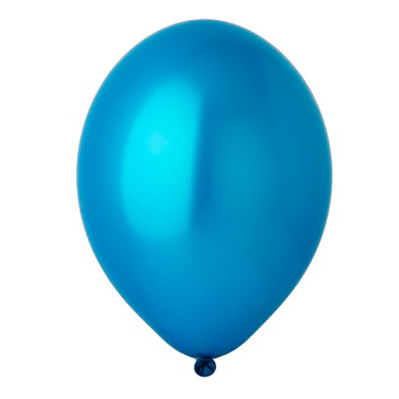 Воздушный шар металлик цвета циан с гелием - 1