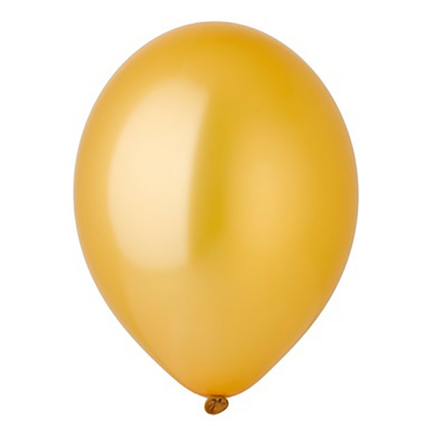 Воздушный шар золотой металлик с гелием