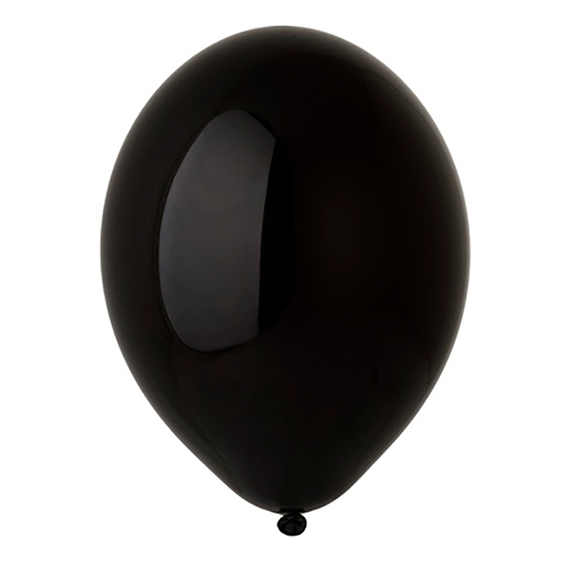 Воздушный шар чёрный пастель с гелием - 1102-0022