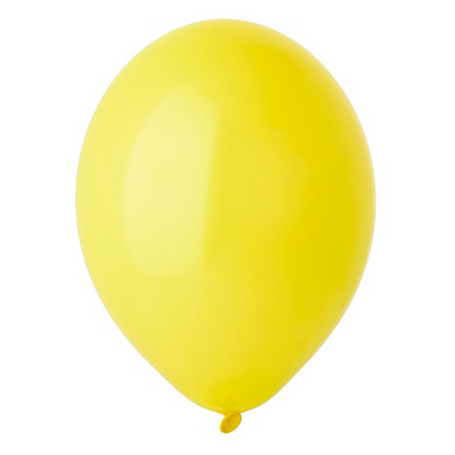 Воздушный шар ярко жёлтый пастель с гелием - 1102-0005